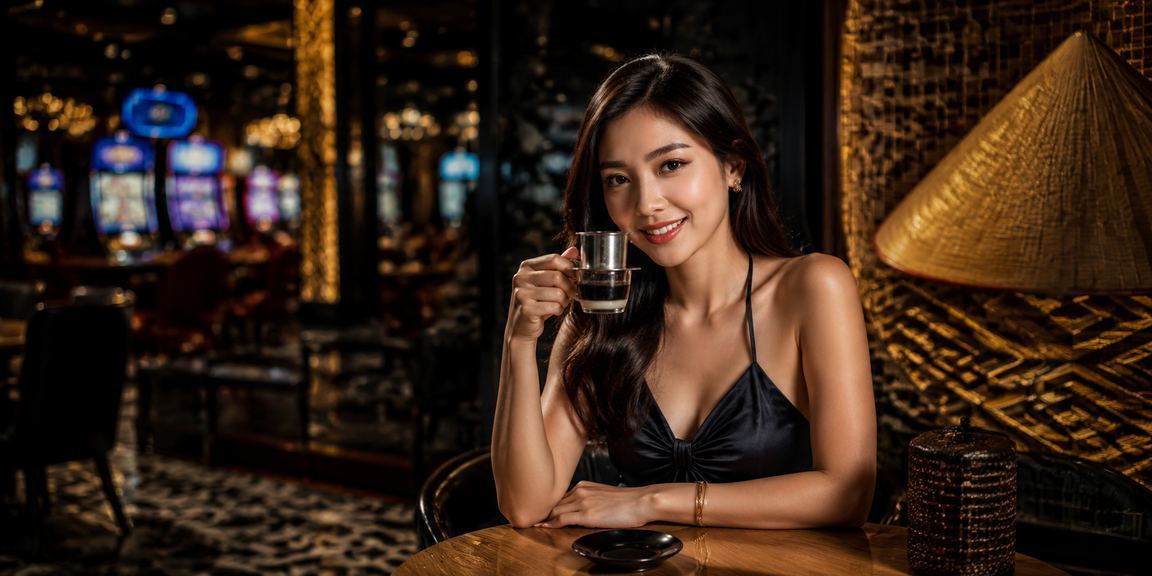 Người phụ nữ đội nón lá tại TP. Hồ Chí Minh truy cập khuyến mãi casino trực tuyến