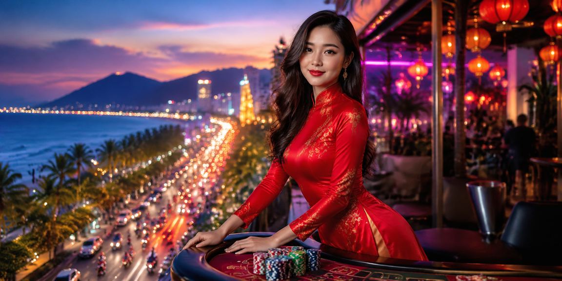 Người chơi đăng nhập tài khoản cá cược tại Nha Trang với trang phục áo dài truyền thống